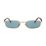 Prada Men Rectangular Frame Shiny Gold Sunglasses