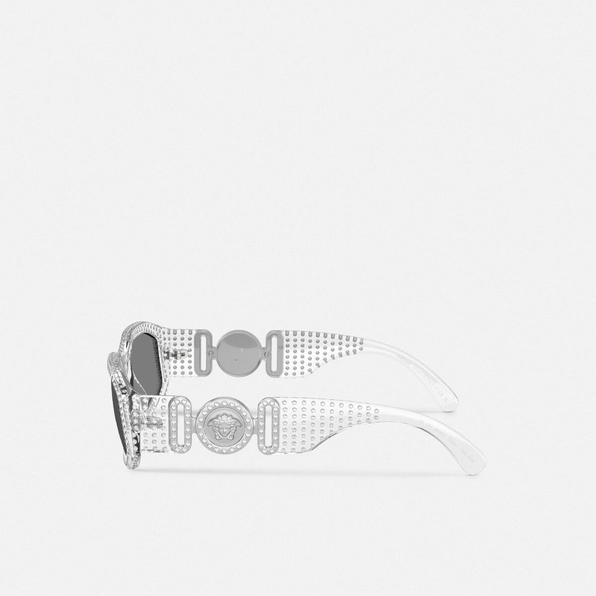 Versace Women Rectangular Frame Crystal Sunglasses