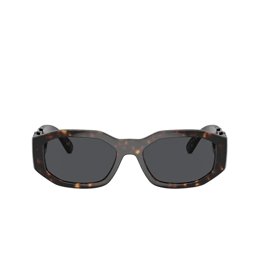 Versace Women Rectangular Frame Havana Sunglasses
