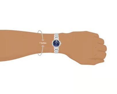 Versace Daphnis Analog Blue Dial Silver Steel Strap Watch for Women - VEOCA0124