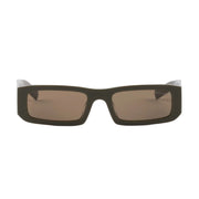 Prada Men Rectangular Frame Laurel Green Sunglasses
