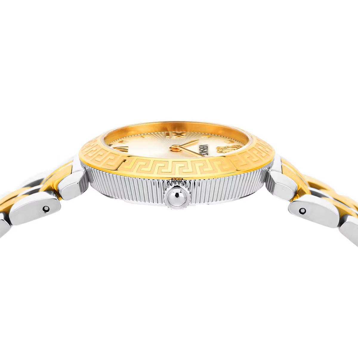 Versace Daphnis White Dial Two Tone Steel Strap Watch for Women - VEOCA0324