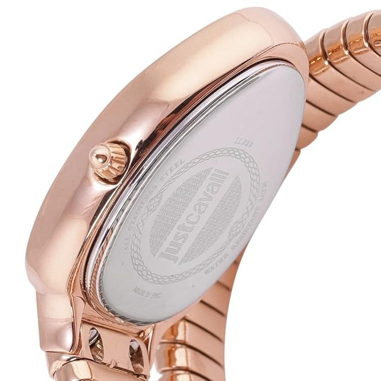 Just Cavalli Glam Evo 4 Mother of Pearl Dial Rose Gold Steel Strap Watch for Women - JC1L229M0045