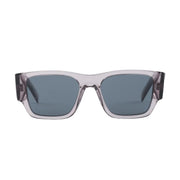 Prada Men Square Frame Transparent Asphalt Gray Sunglasses
