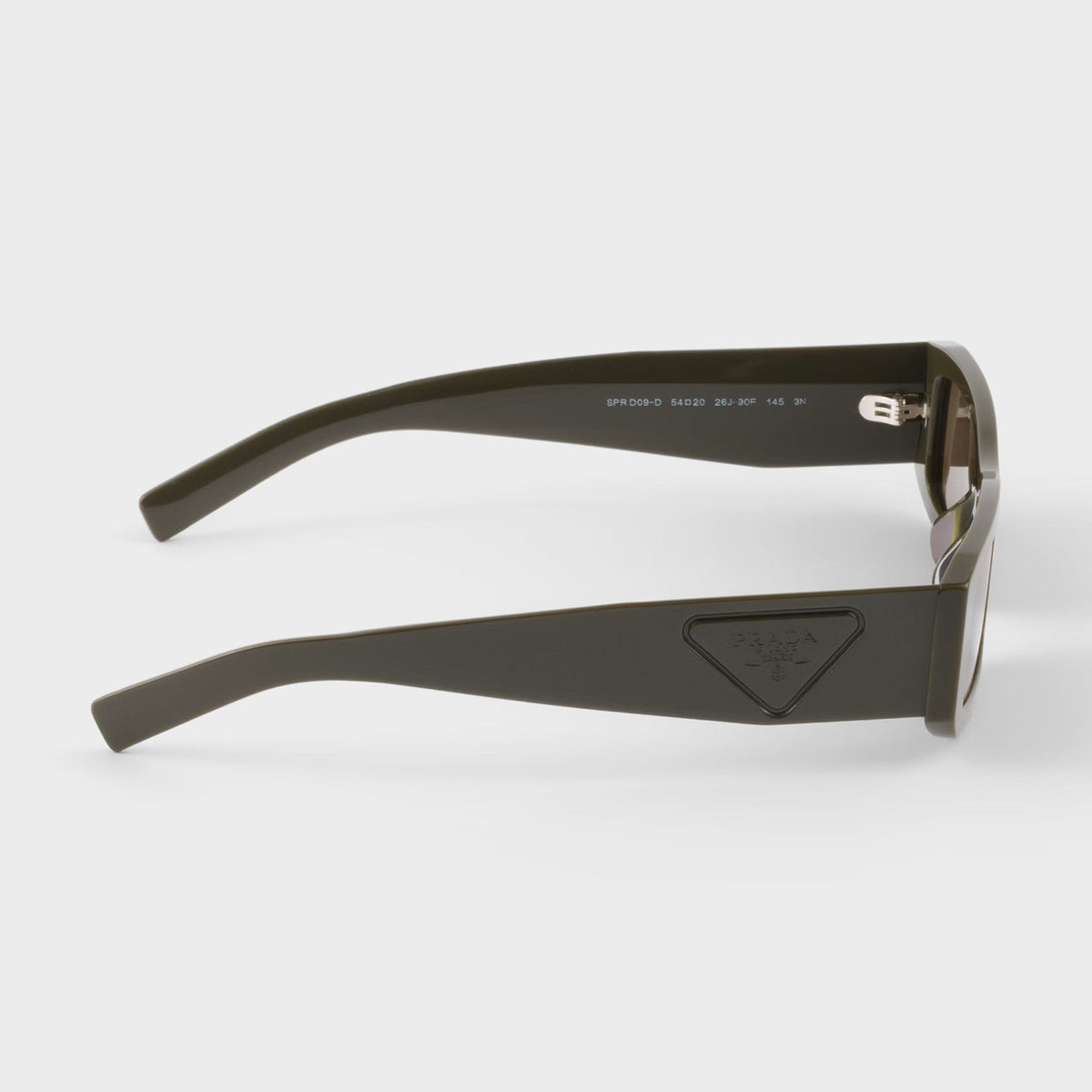 Prada Men Rectangular Frame Laurel Green Sunglasses