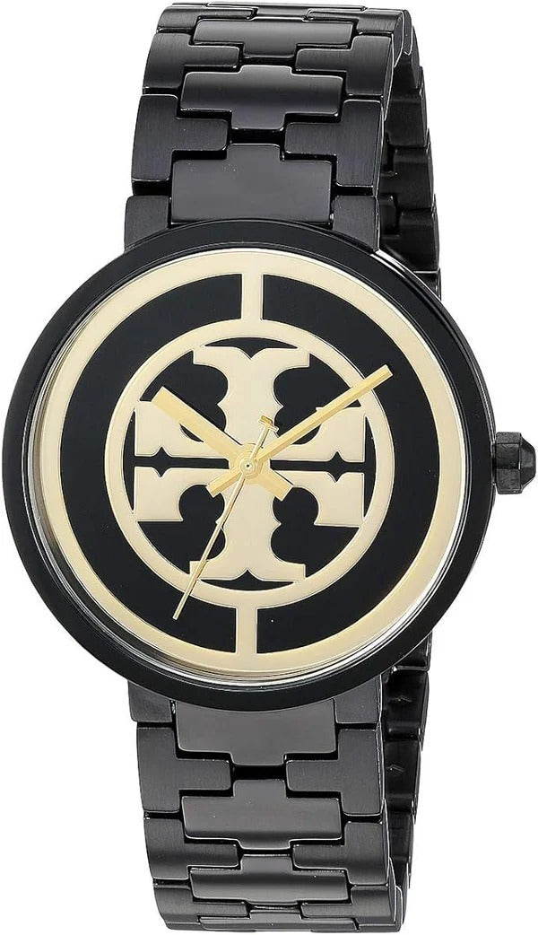 Tory Burch Reva Black Dial Black Steel Strap Watch for Women - TBW4039