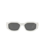 Versace Men Irragular Frame White Sunglasses