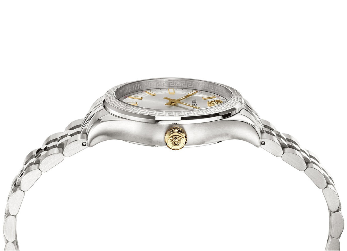 Versace Hellenyium Quartz White Dial Silver Steel Strap Watch for Women - VEHU00320