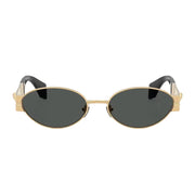 Versace Oval Frame Dusty Gold Sunglasses