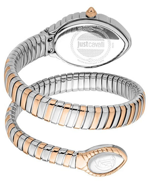 Just Cavalli Specchio Silver Dial Two Tone Steel Strap Watch for Women - JC1L322M0065