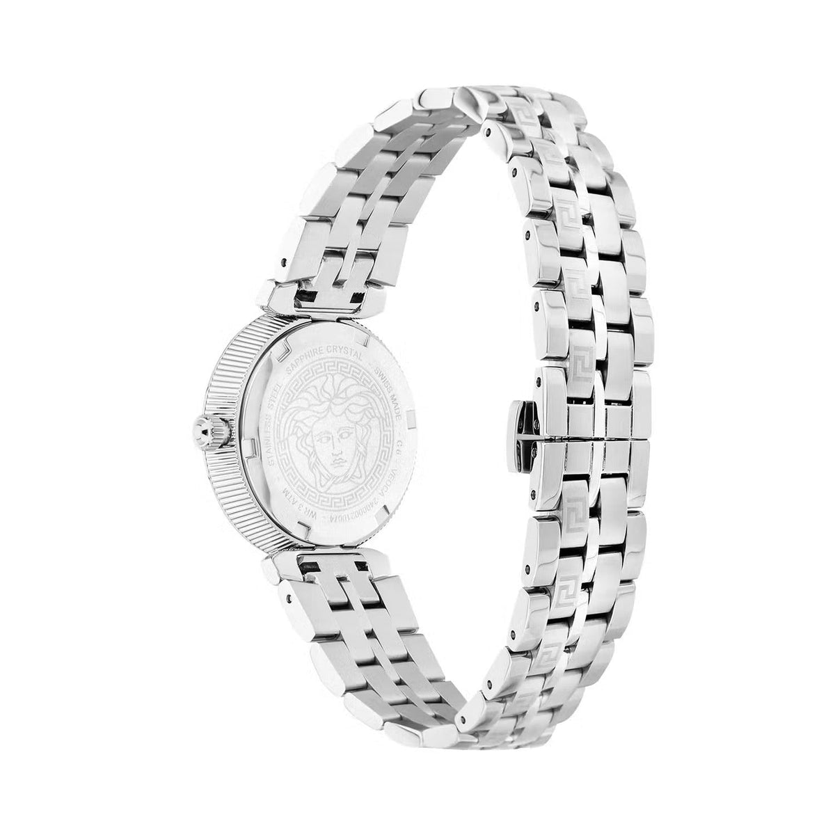 Versace Daphnis Analog Blue Dial Silver Steel Strap Watch for Women - VEOCA0124