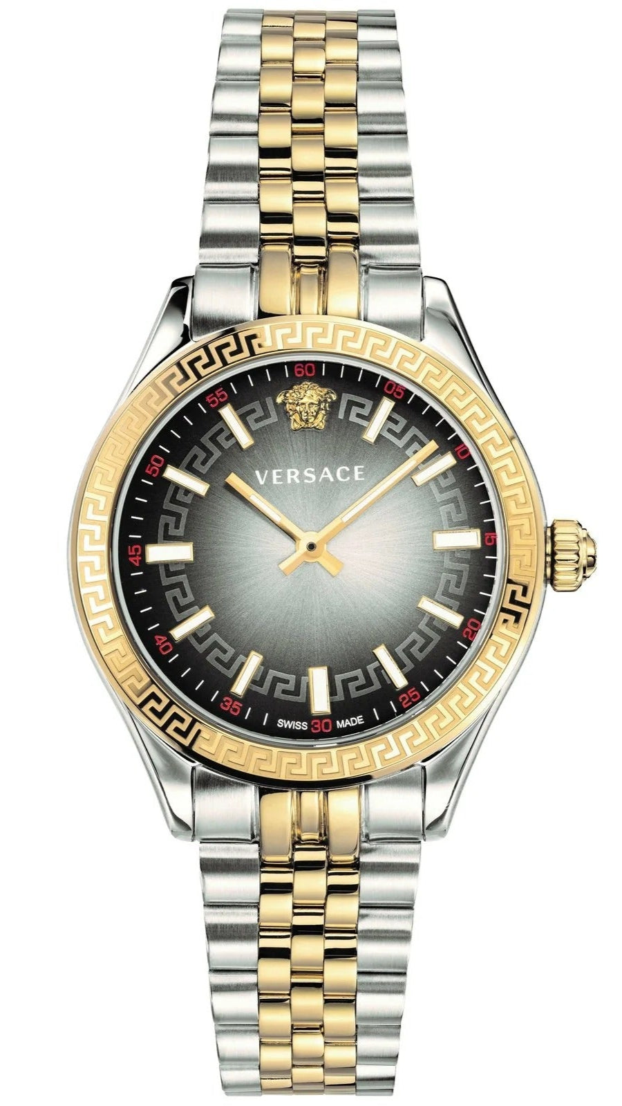 Versace Hellenyium Grey Dial Two Tone Steel Strap Watch for Women - VEHU00520