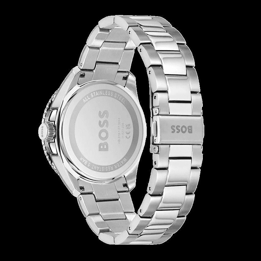 Hugo Boss Runner 3H Light Blue Dial Silver Steel Strap Watch for Men - 1514207