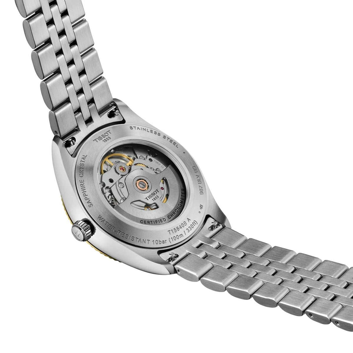Tissot Ballade Powermatic 80 Cosc Silver Dial Two Tone Steel Strap Watch for Men - T156.408.22.033.00