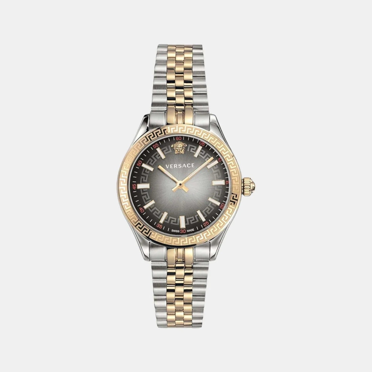 Versace Hellenyium Grey Dial Two Tone Steel Strap Watch for Women - VEHU00520