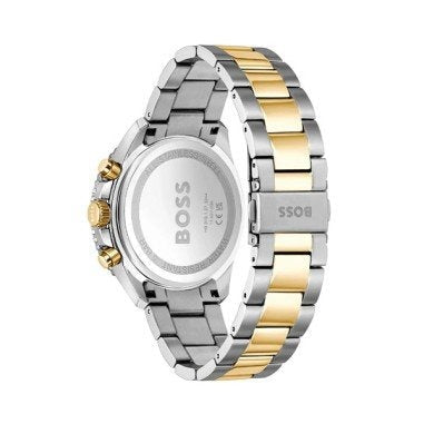 Hugo Boss Runner Chronograph Grey Dial Two Tone Steel Strap Watch for Men - 1514144