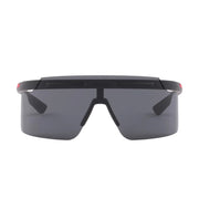 Prada Men Rimless  Frame Opaque Black Sunglasses