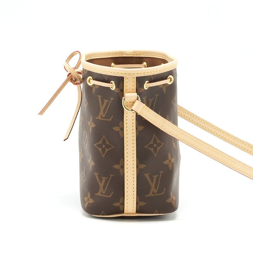 Louis Vuitton Monogram Canvas Nano Noe Bucket Bag - Dark Brown