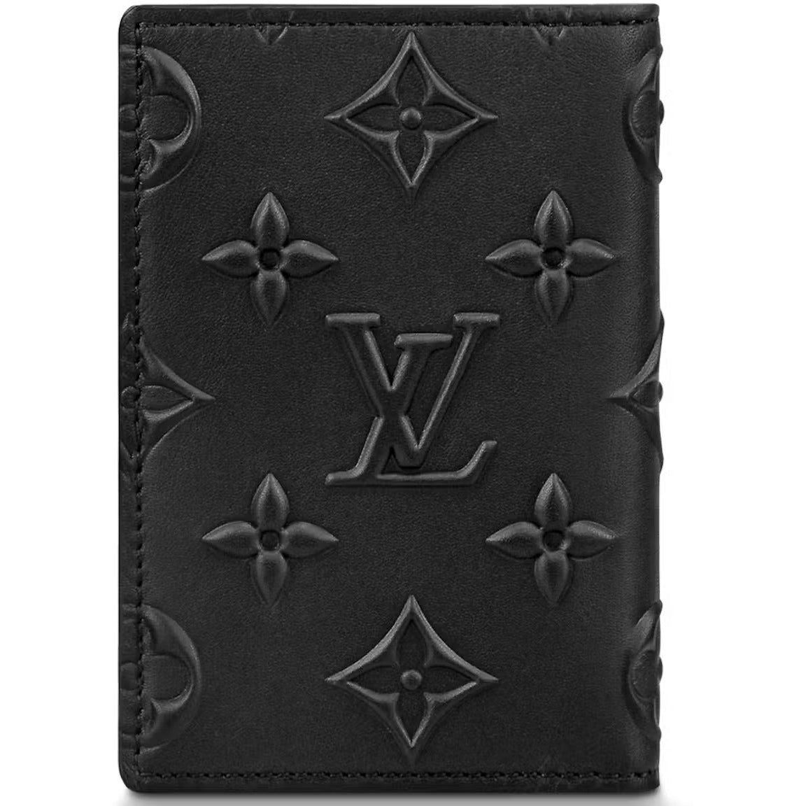 Louis Vuitton Monogram Shadow Leather Pocket Organizer Wallet - Black