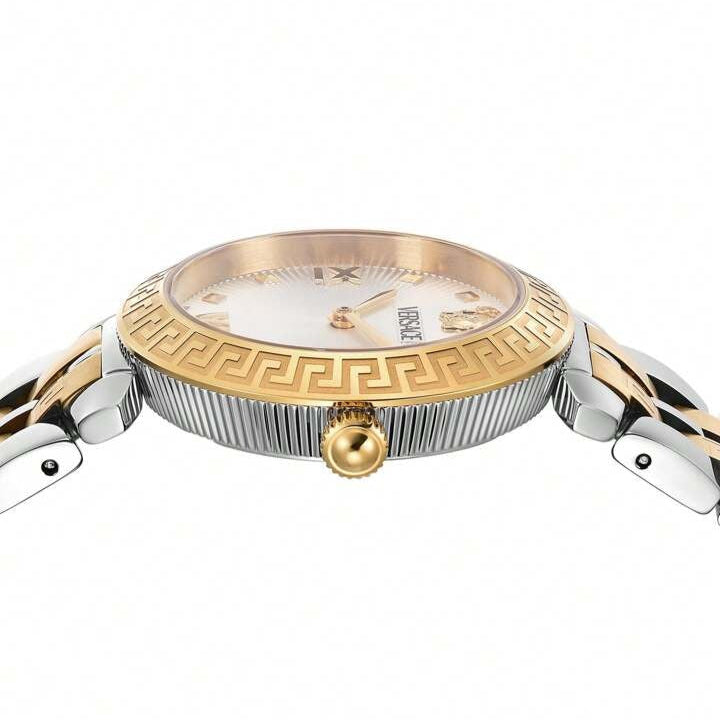 Versace Daphnis White Dial Two Tone Steel Strap Watch for Women - VEOCA0324