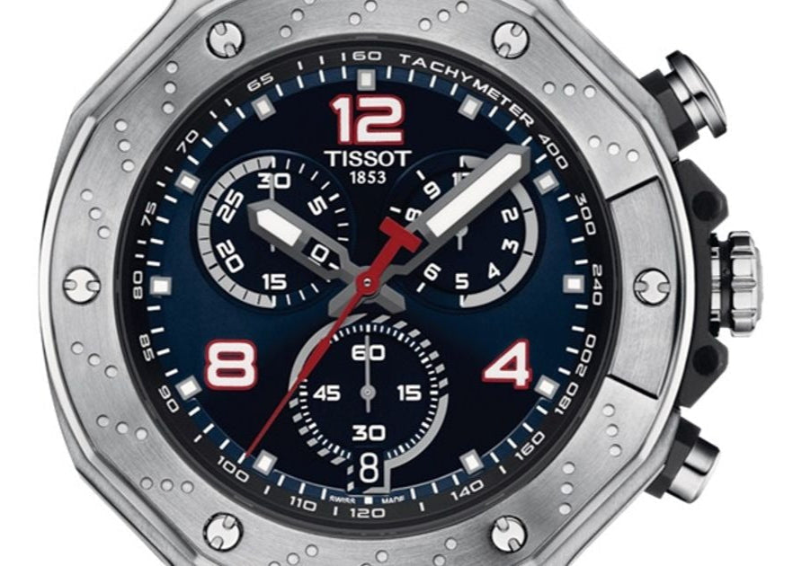 Tissot T Race Moto GP Limited Edition Chronograph Blue Dial Blue Rubber Strap Watch for Men - T141.417.17.047.00