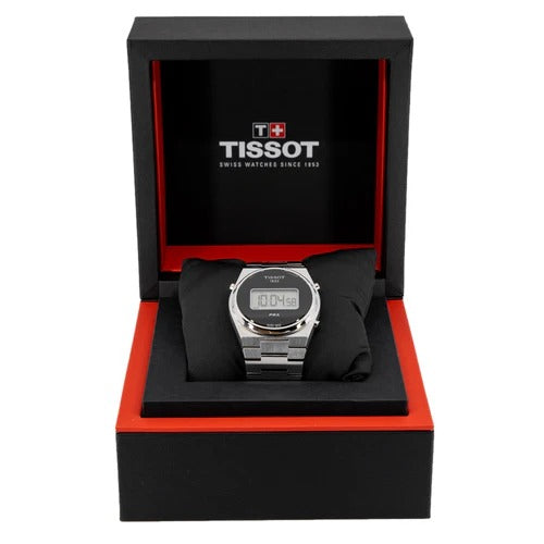 Tissot Digital Quartz Black Dial Silver Steel Strap Watch for Men - T137.463.11.050.00