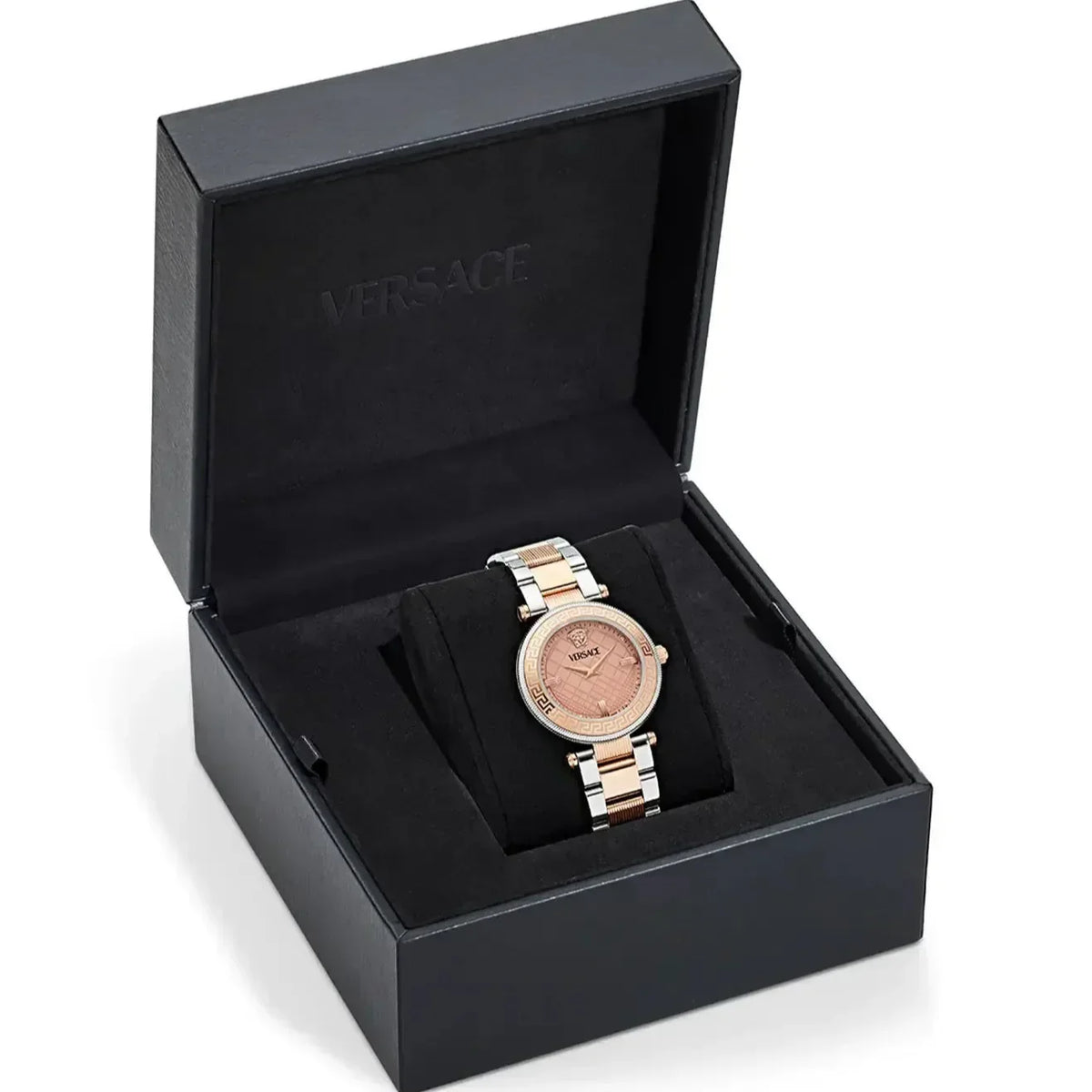 Versace Reve Analog Rose Gold Dial Two Tone Steel Strap Watch for Women - VE8B00424