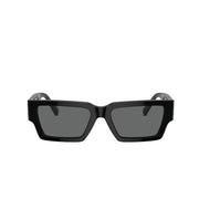 Versace Women Rectangular Frame Cobra Black Sunglasses