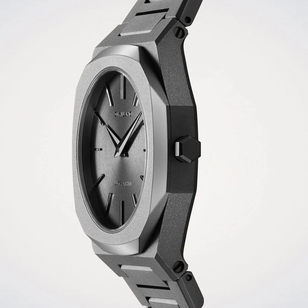 D1 Milano Ultra Thin Grey Dial Grey Steel Strap Watch for Women - D1-UTBL32