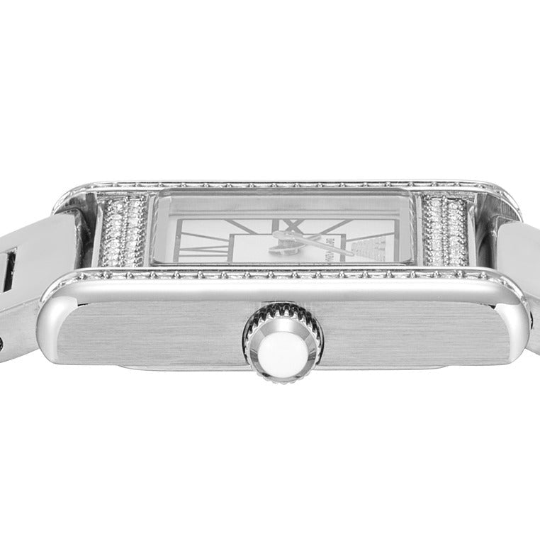 Emporio Armani Genni Analog Mother of Pearl Dial Silver Steel Strap Watch for Women - AR11662