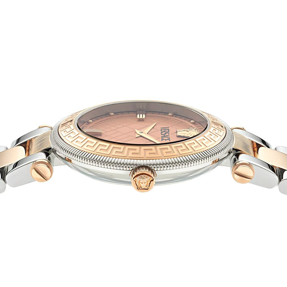 Versace Reve Analog Rose Gold Dial Two Tone Steel Strap Watch for Women - VE8B00424