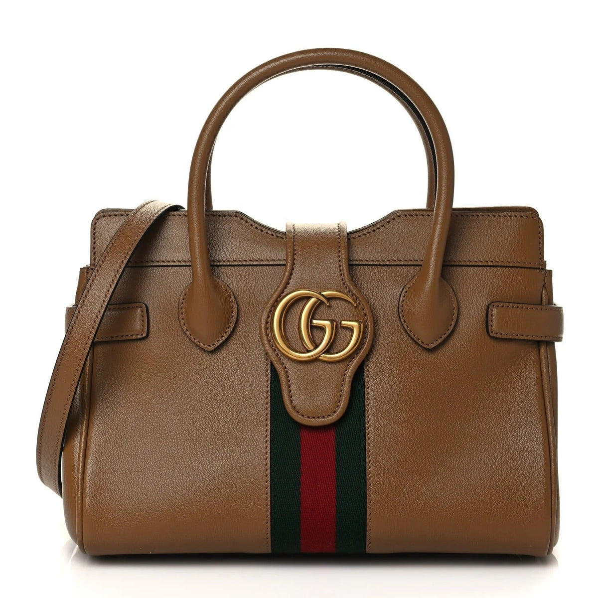 Gucci Dahlia Top Handle Bag – Tan