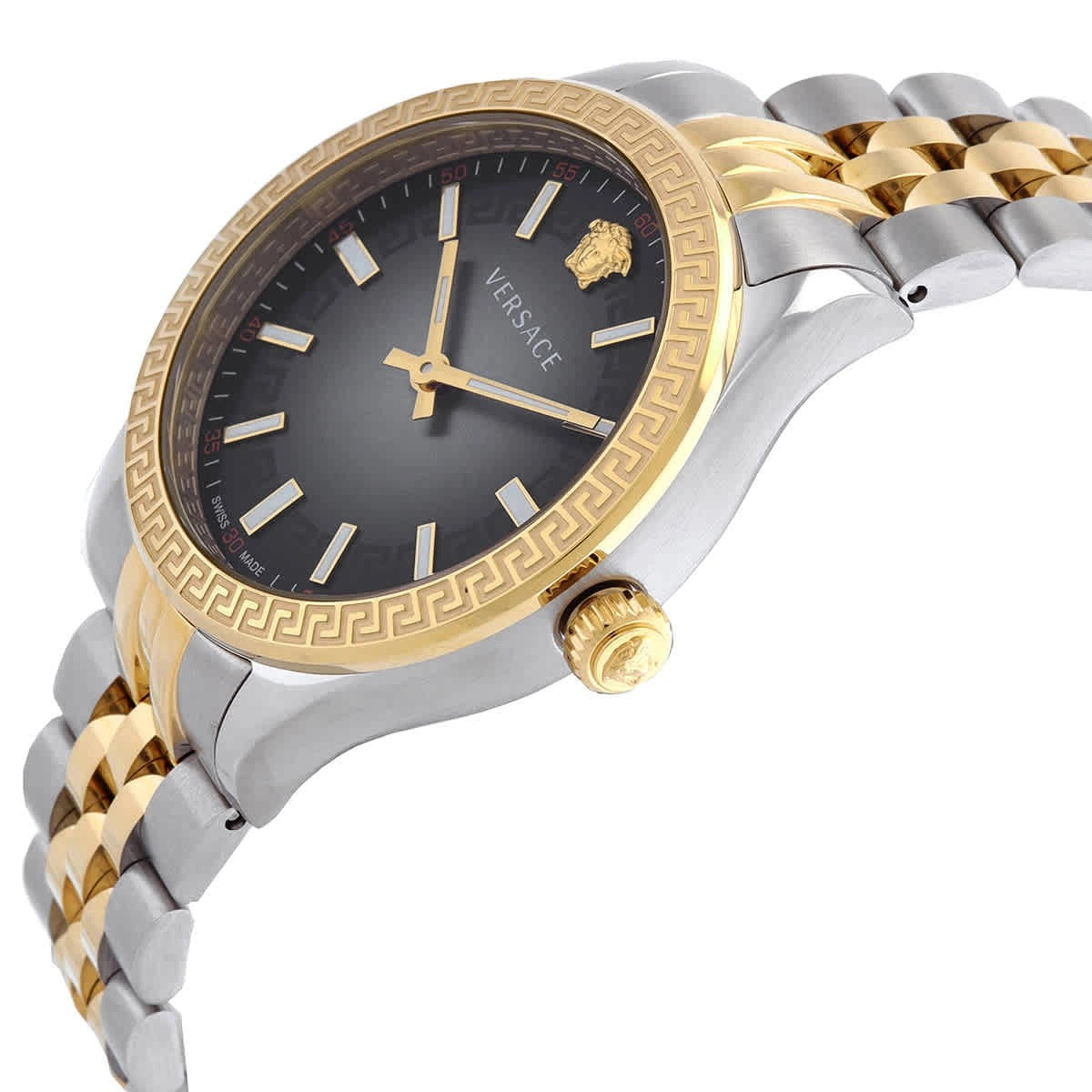 Versace Hellenyium Grey Dial Two Tone Steel Strap Watch for Women - VEHU00520