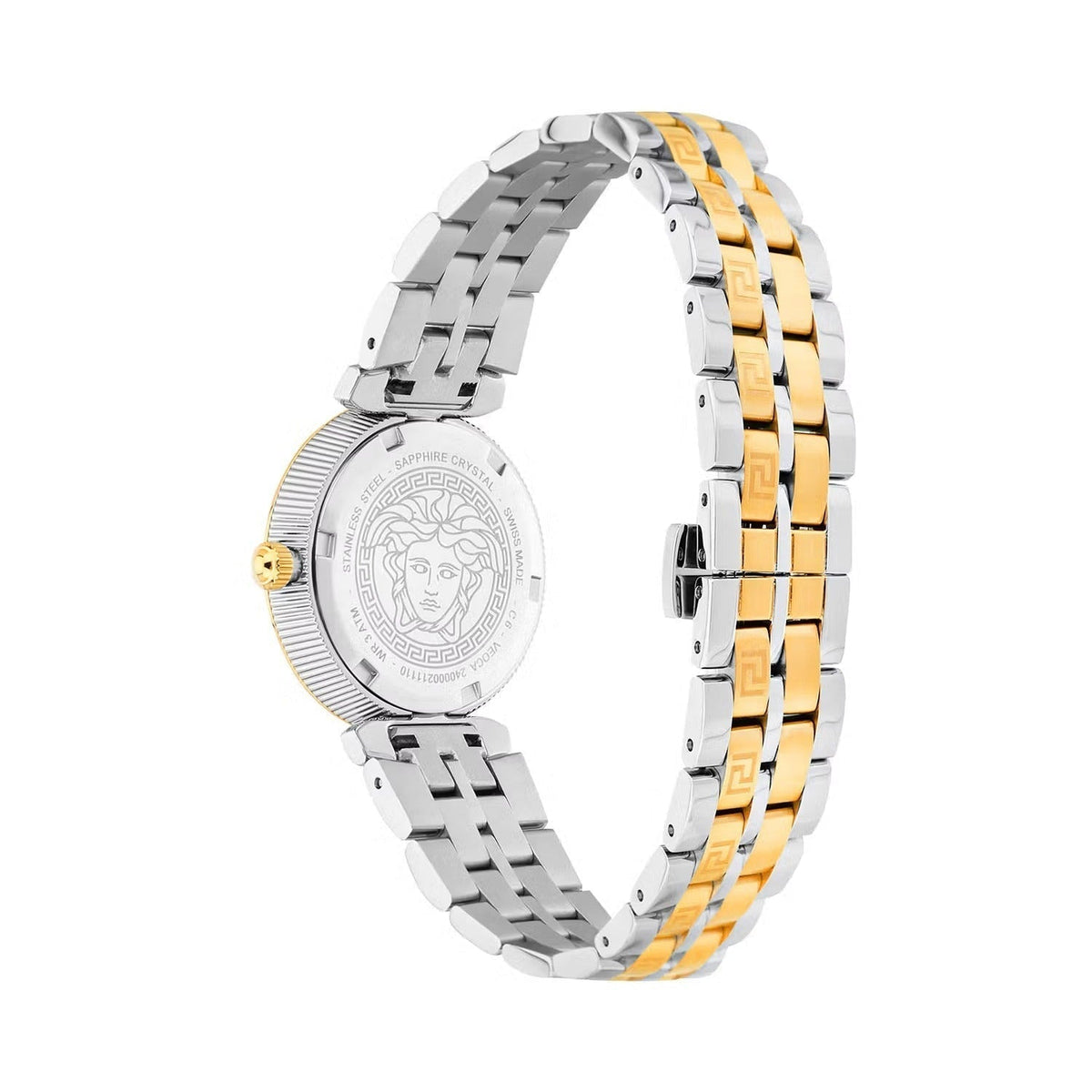 Versace Daphnis White Dial Two Tone Steel Strap Watch for Women - VEOCA0324
