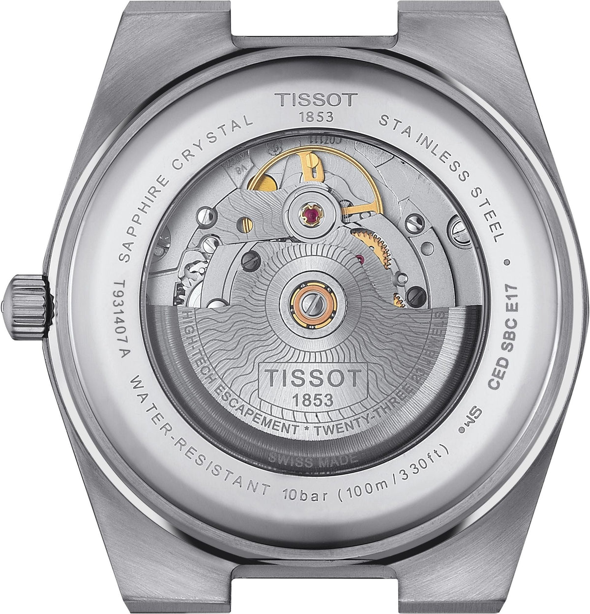Tissot PRX Powermatic 80 18K Silver Dial Silver Steel Strap Watch for Men - T931.407.41.031.00