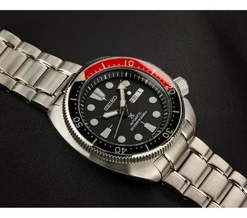 Seiko Prospex Turtle Divers Automatic Black Dial Silver Steel Strap Watch for Men - SRP789J1