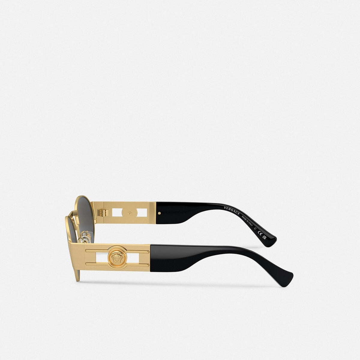 Versace Women Oval Frame Royal Gold Sunglasses