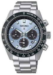 Seiko Prospex Speedtimer 41.4 Solar Chronograph Blue Dial Silver Steel Strap Watch for Men - SSC935