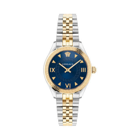 Versace Hellenyium Quartz Blue Dial Two Tone Steel Strap Watch for Women - VE2S00522