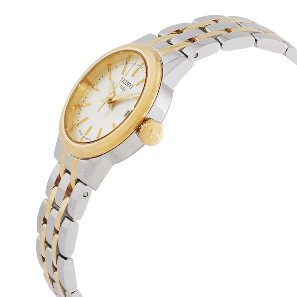 Tissot T Classic Dream Lady Silver Dial Two Tone Steel Strap Watch for Women - T129.210.22.031.00