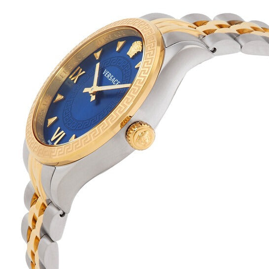 Versace Hellenyium Quartz Blue Dial Two Tone Steel Strap Watch for Women - VE2S00522