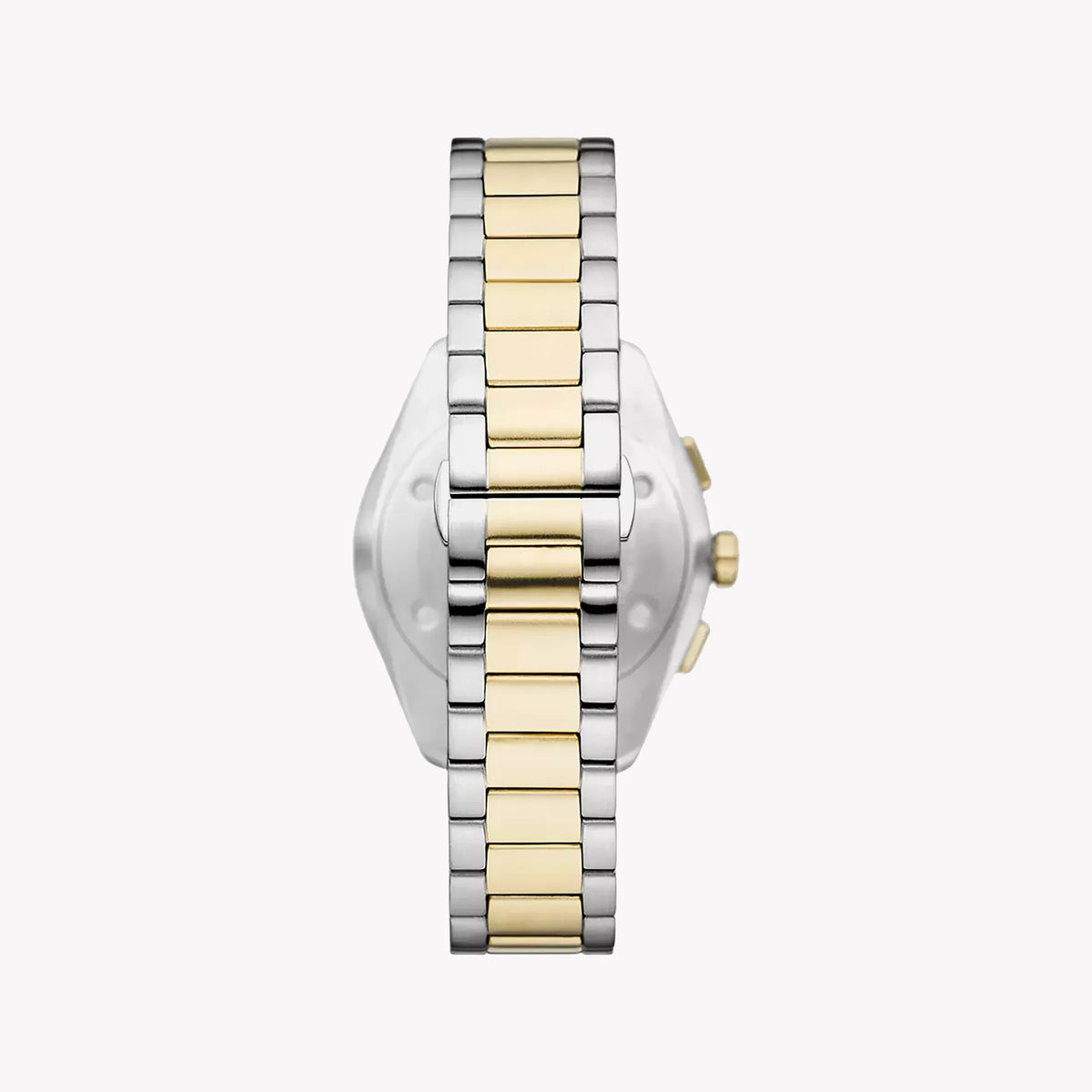 Emporio Armani Elegant Chronograph Cream Dial Two Tone Steel Strap Watch for Men - AR11605