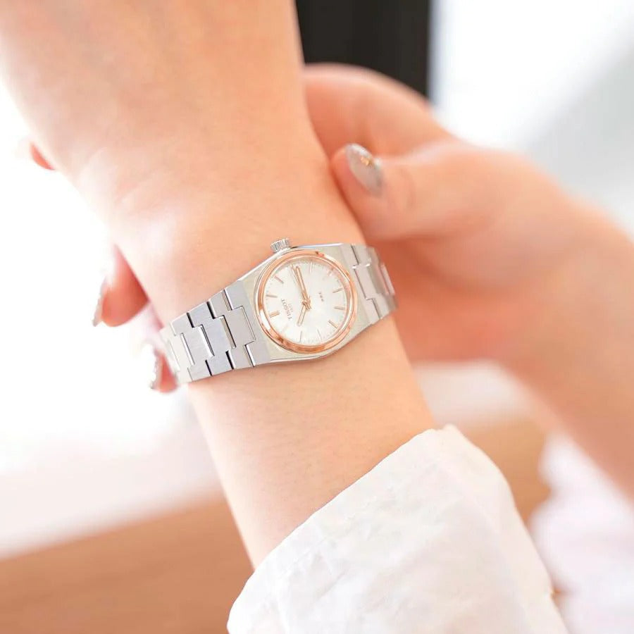Tissot PRX Mother of Pearl Dial Silver Steel Strap Watch for Women - T137.010.21.111.00