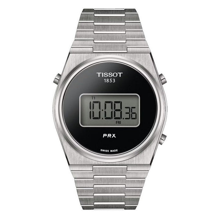 Tissot Digital Quartz Black Dial Silver Steel Strap Watch for Men - T137.463.11.050.00
