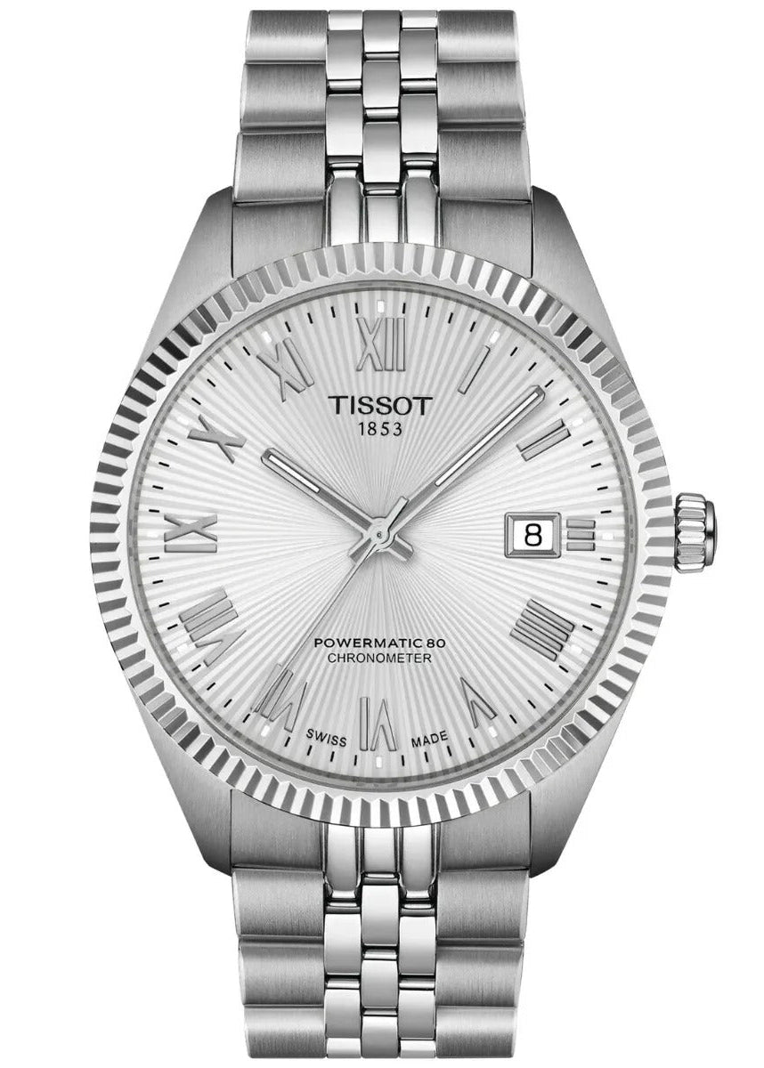Tissot Ballade Powermatic 80 COSC Silver Dial Silver Steel Strap Watch for Men - T156.408.11.033.00