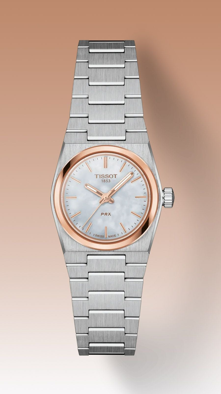 Tissot PRX Mother of Pearl Dial Silver Steel Strap Watch for Women - T137.010.21.111.00