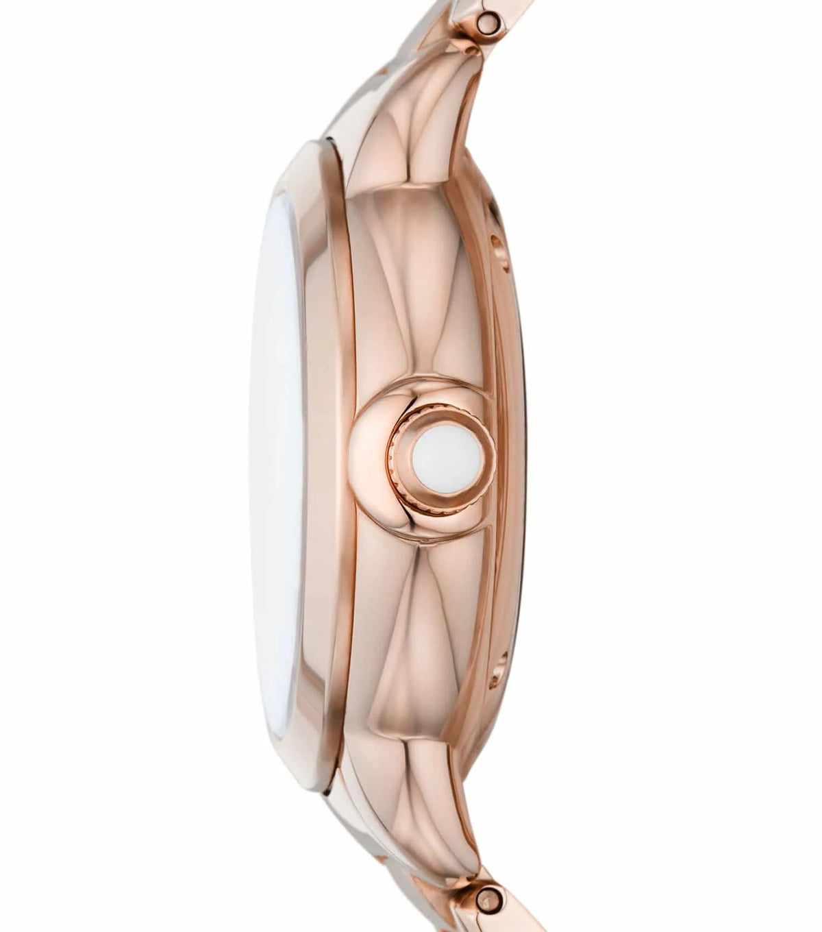 Emporio Armani Mia Meccanico Mother of Pearl Dial Rose Gold Steel Strap Watch for Women - AR60072
