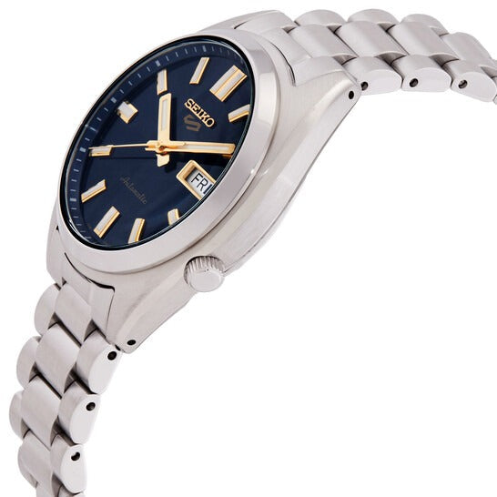Seiko 5 Sports Automatic Blue Dial Silver Steel Strap Watch for Men - SRPL55K1