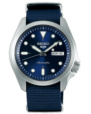 Seiko 5 Sports Automatic Blue Dial Blue Nylon Strap Watch for Men - SRPE63K1