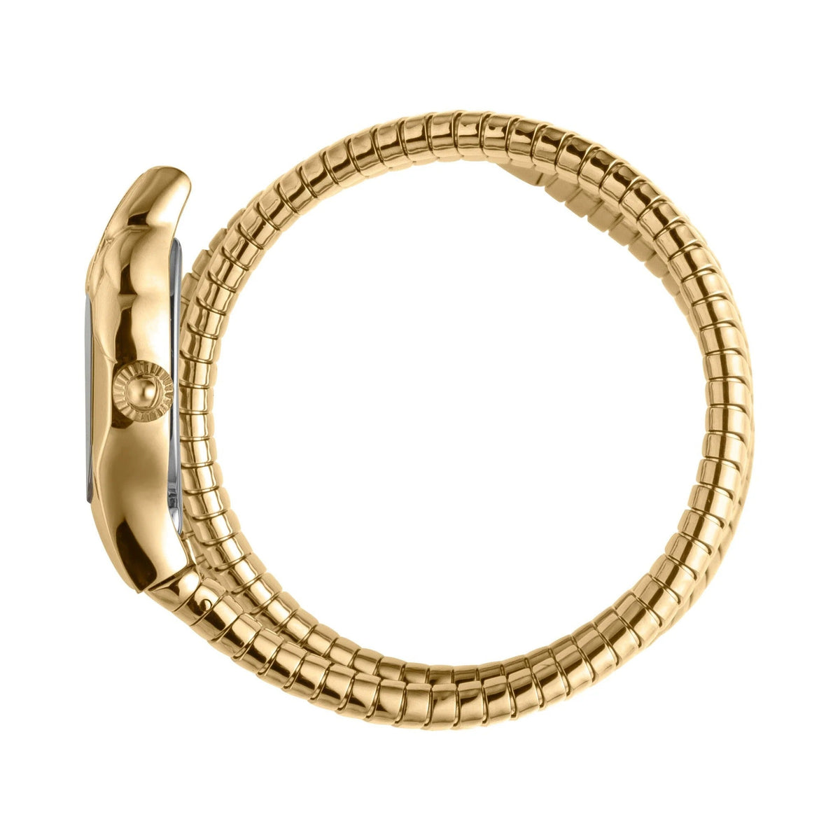 Just Cavalli Serpente Metallica White Dial Gold Steel Strap Watch for Women - JC1L223M0025
